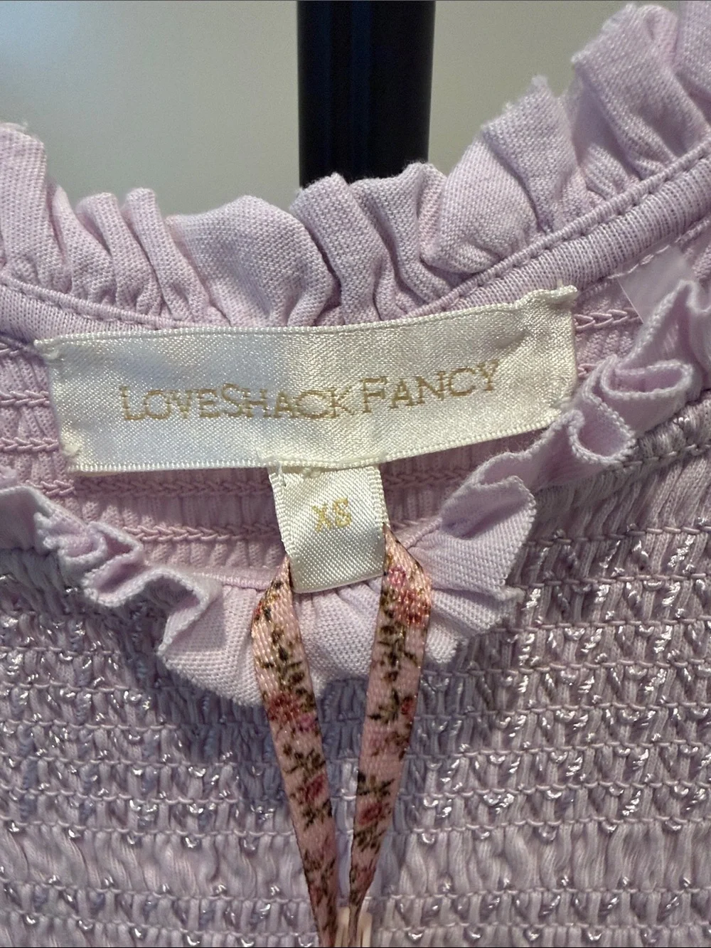LoveShackFancy Lavender Ruffle-Trim Maxi Dress - Picture 3 of 5